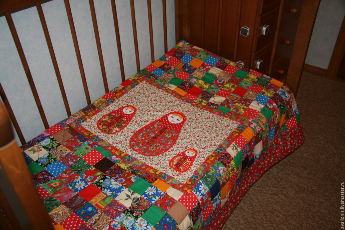 Пэчворк одеяло цветы