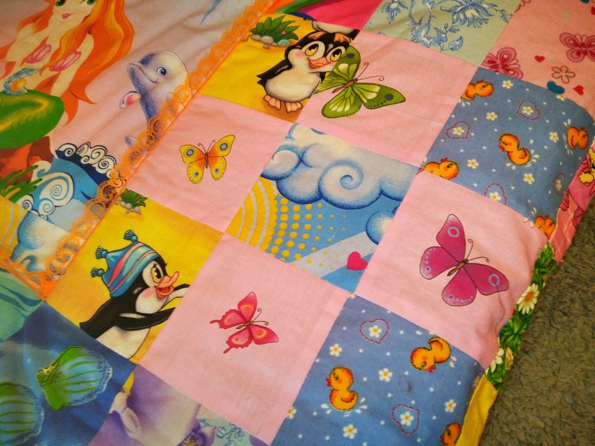 Детское одеяло пэчворк
