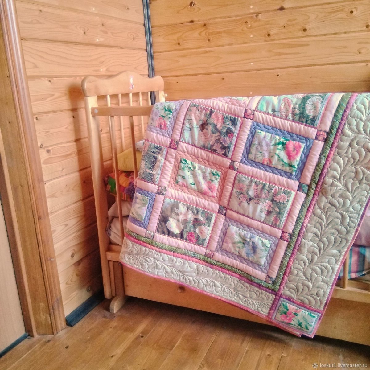Цветочное одеяло пэчворк