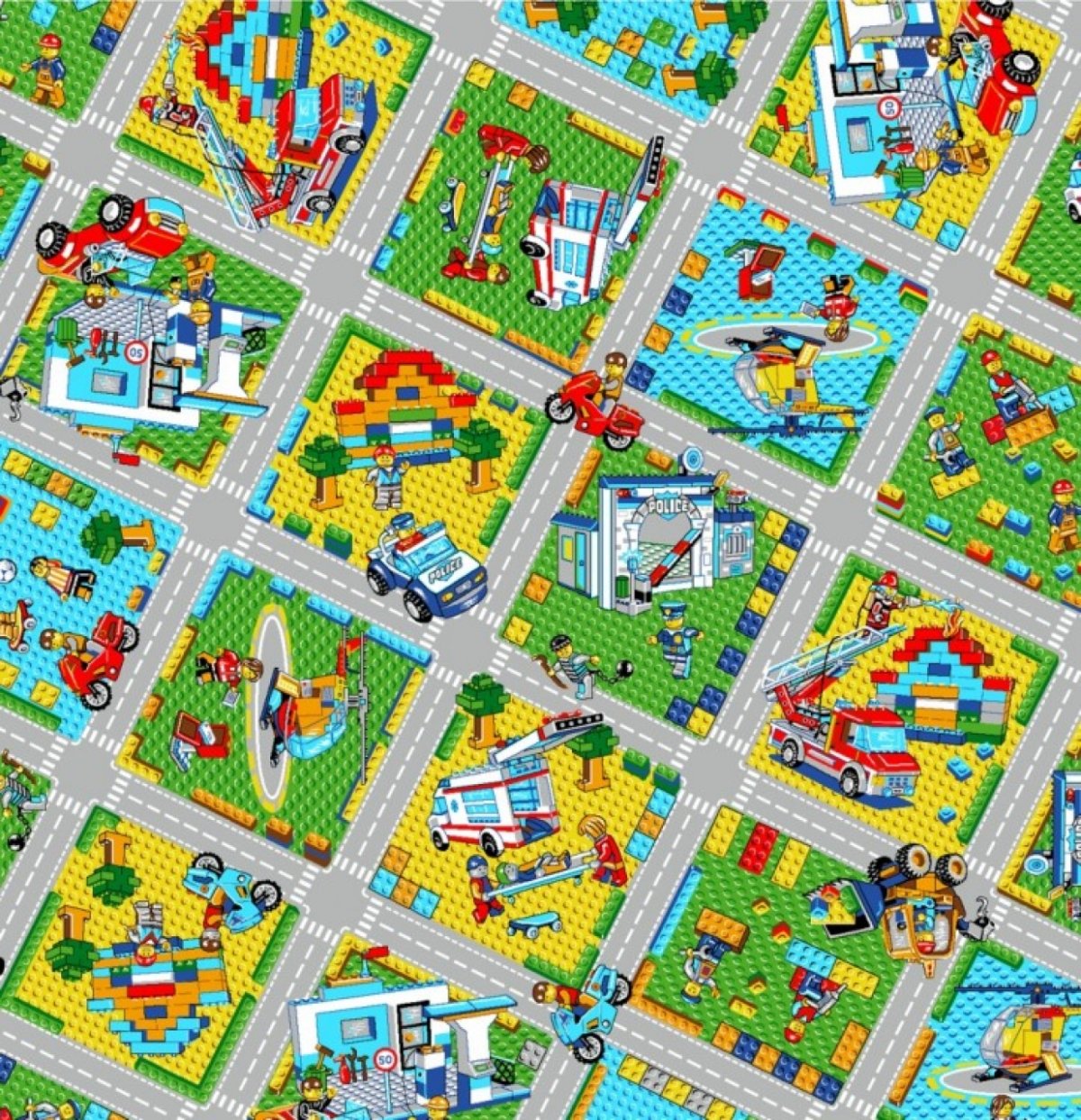 Ковер мини город (100*150 см)