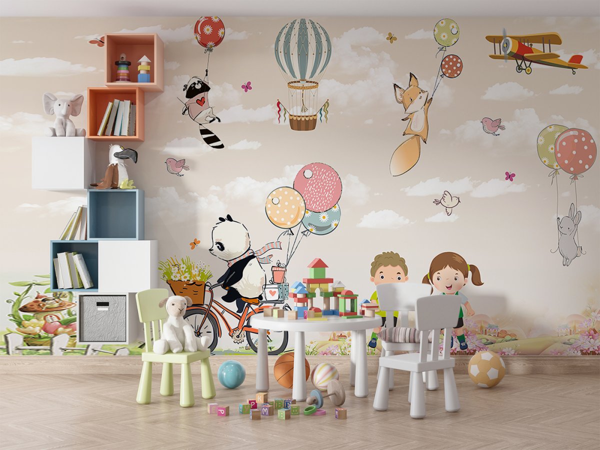 Обои из Леруа в интерьере детской