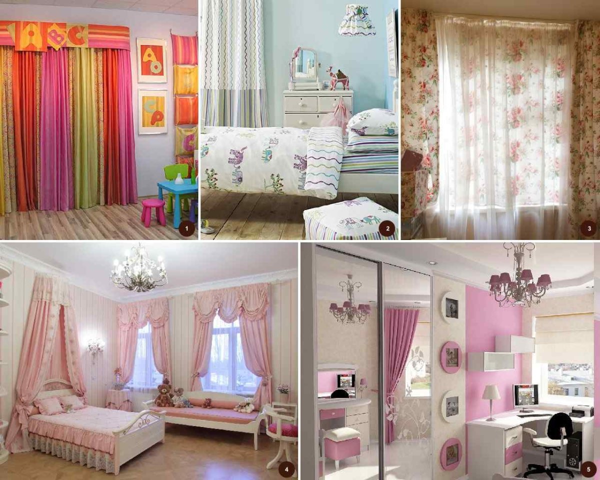 Шторы в спальню для девочки