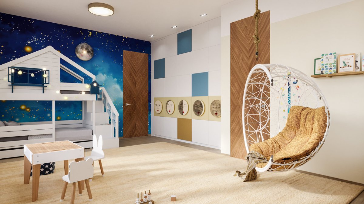 Космическая детская комната