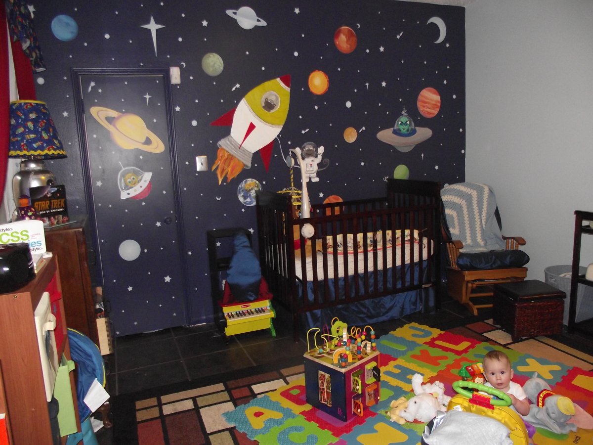 Украсить комнату в стиле космос