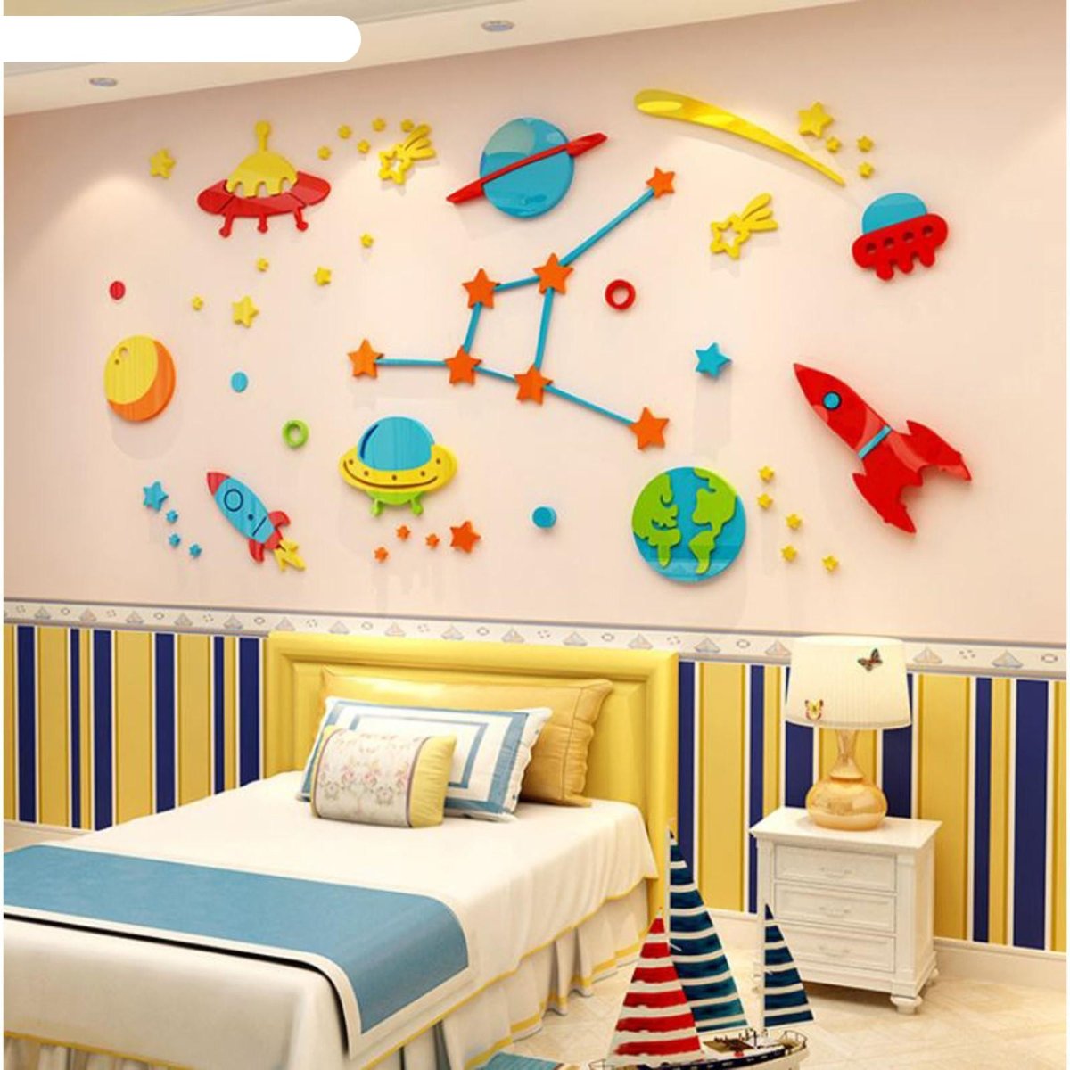 Украшение стен в детской мальчику