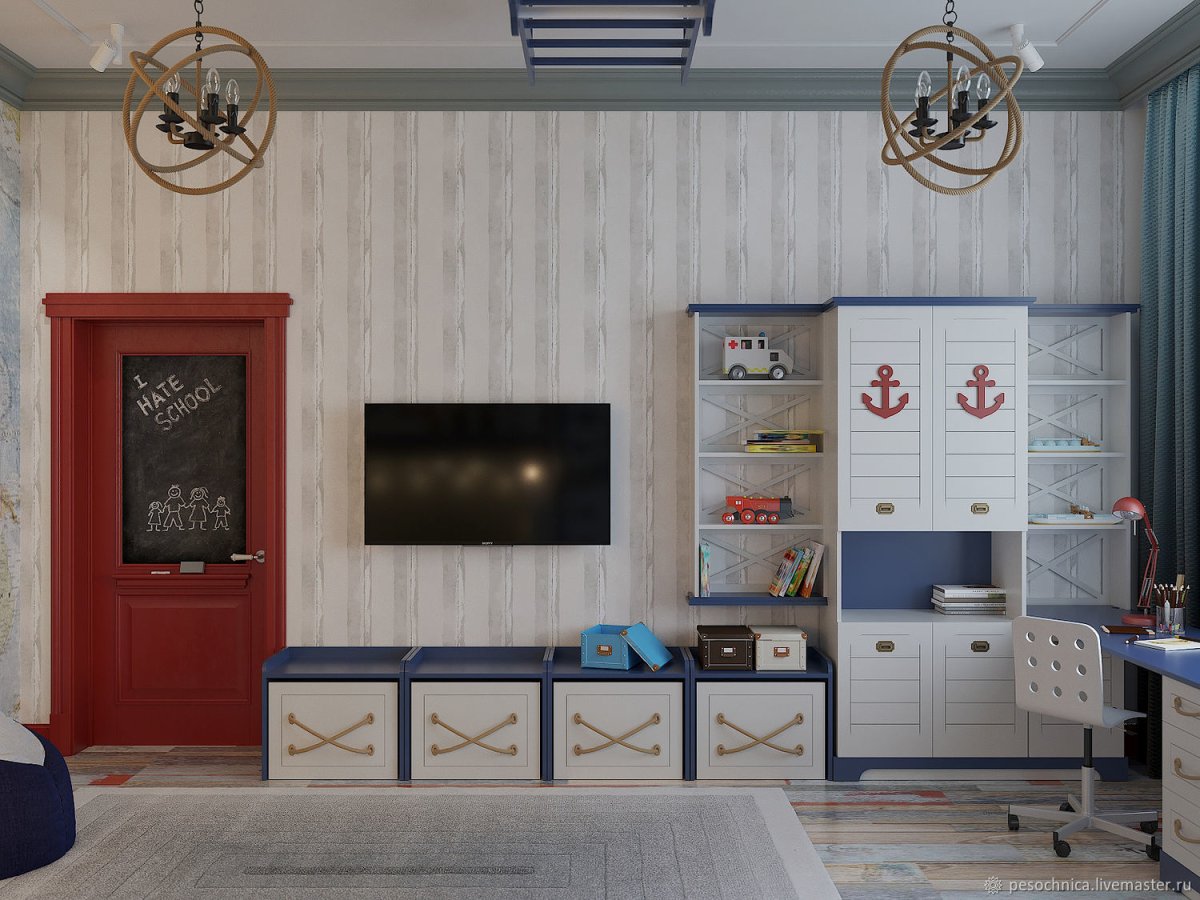 Мебель для мальчика в морском стиле