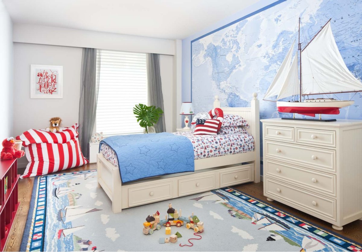Спальня для мальчика в морском стиле