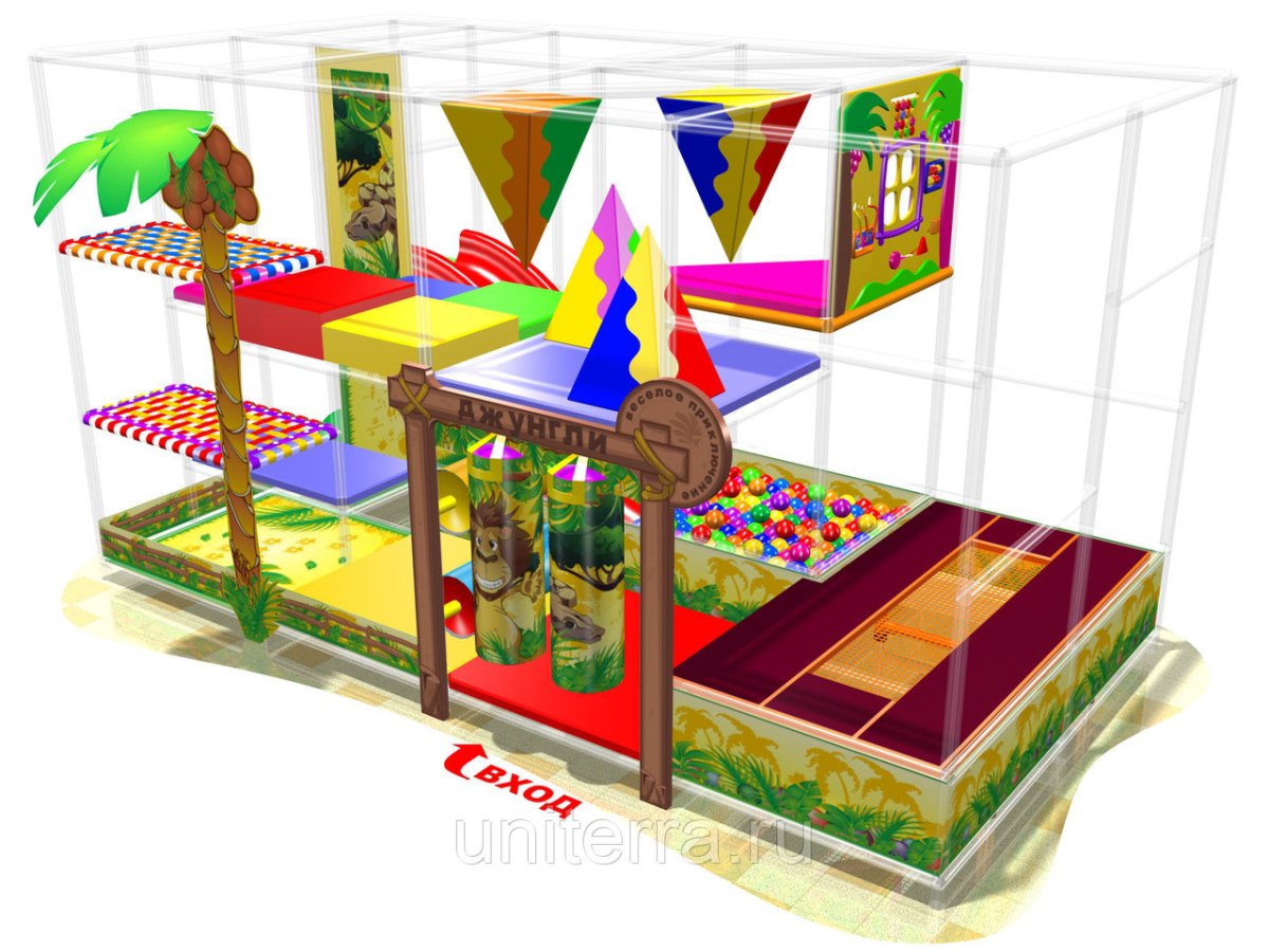 Лабиринт батут детский развлекательный