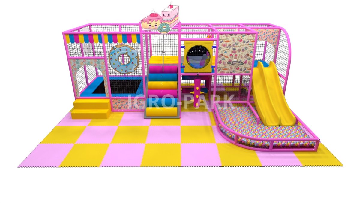 Детский игровой Лабиринт с батутом