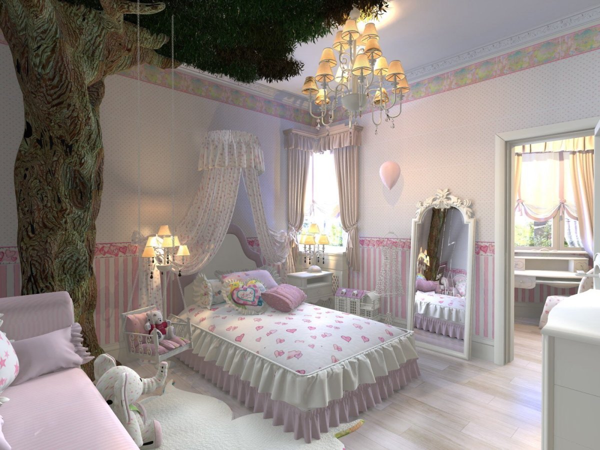 Королевская спальня для девочки