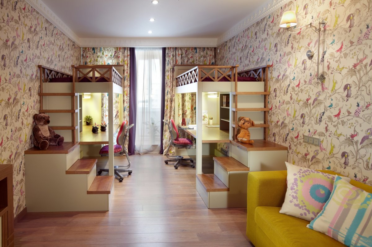 Расстановка мебели в комнате школьника