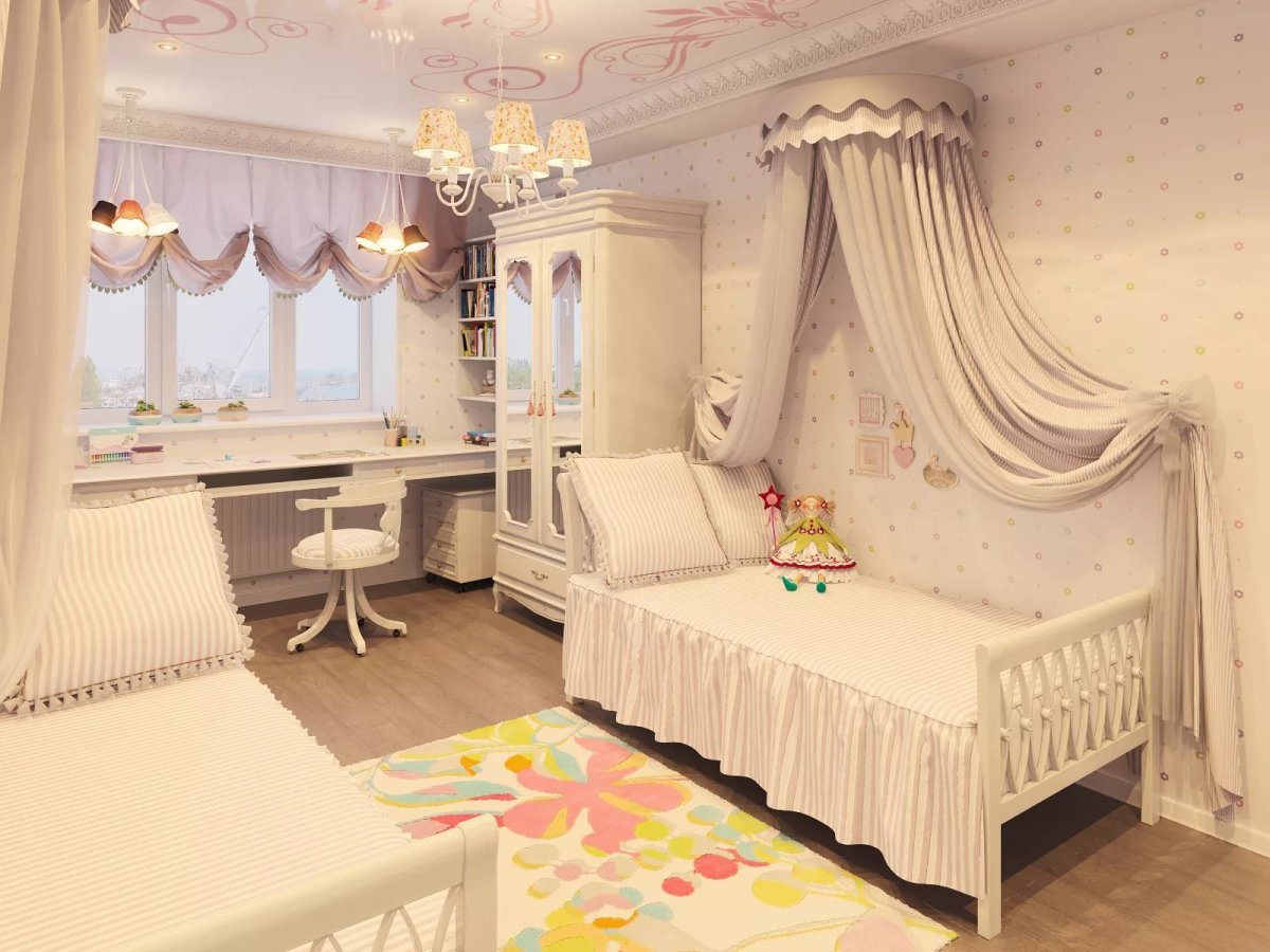 Детская комната для двух девочек