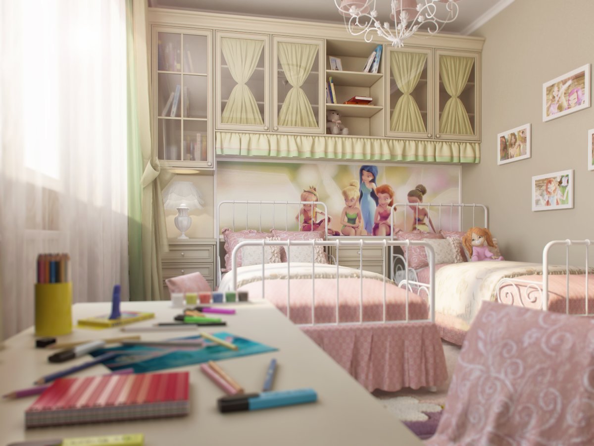 Детская комната для двух девочек