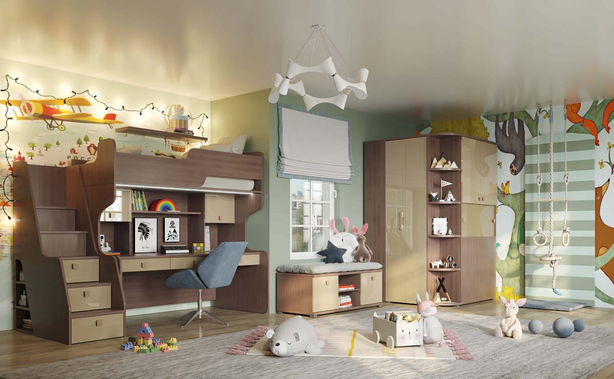 Двухъярусная кровать лазурит Герда