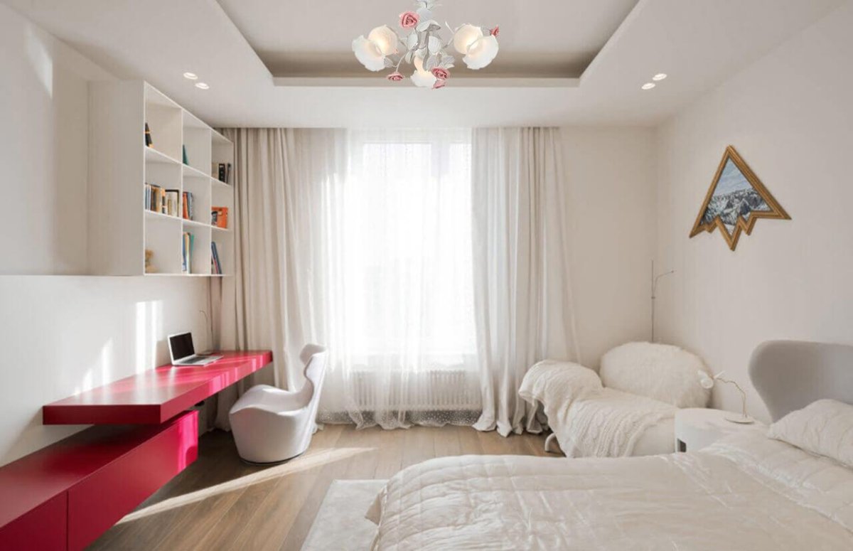 Потолок в комнате подростка девочки