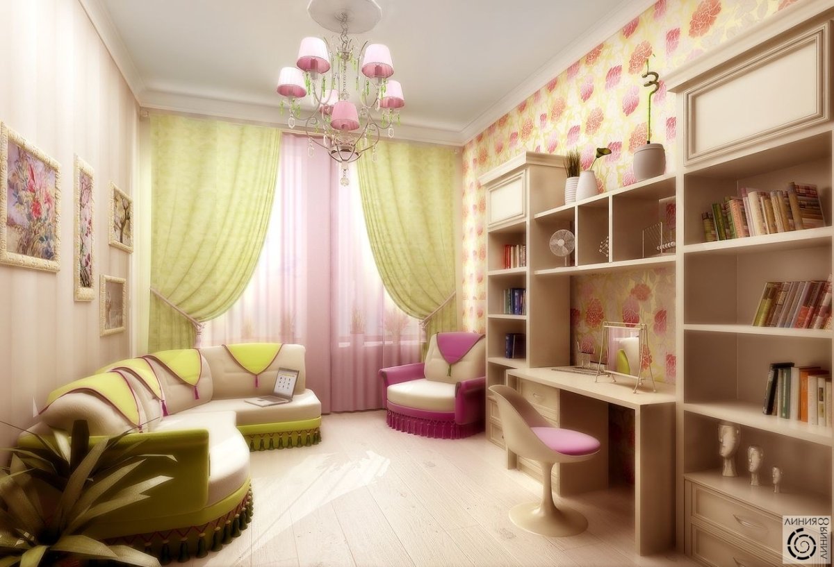 Интерьер детской комнаты девочке в светлых тонах