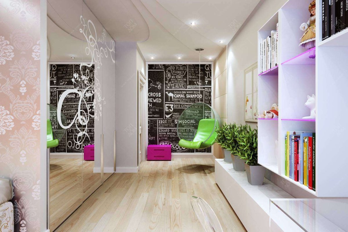 Интерьер комнаты для подростка девочки современный стиль