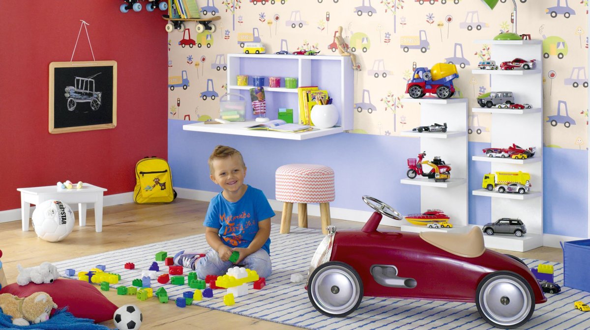 Детские обои с машинками