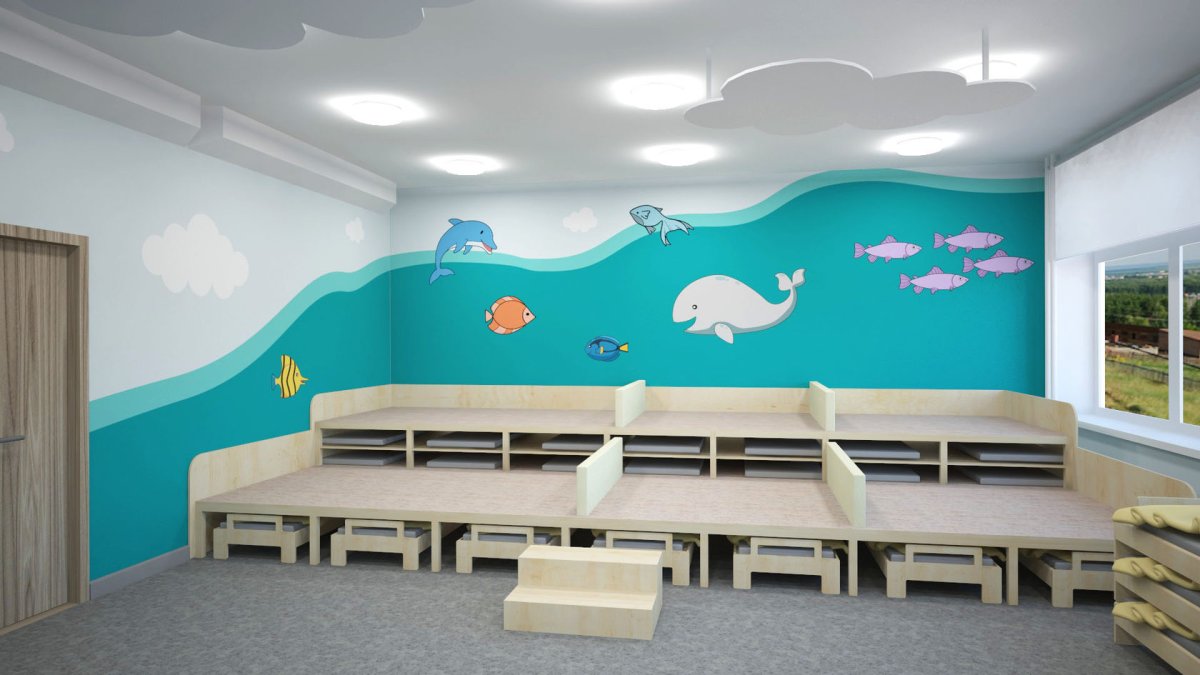 Кровати подиумы в детском саду