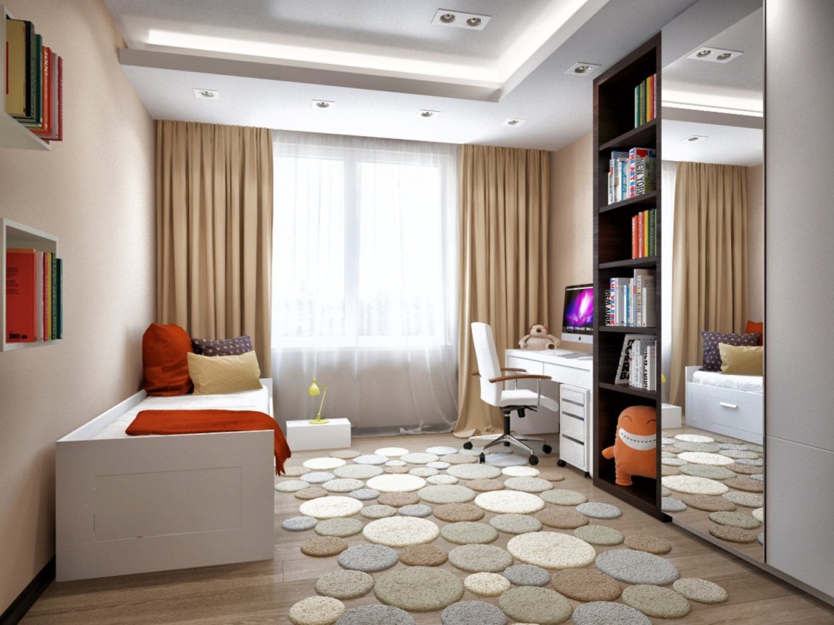 Узкая детская комната