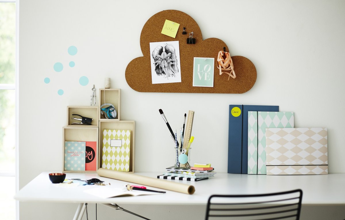 Пробковая стена в интерьере детской