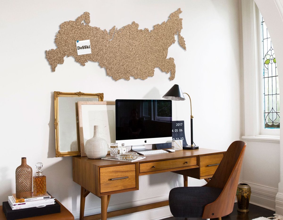 Пробковая доска в интерьере