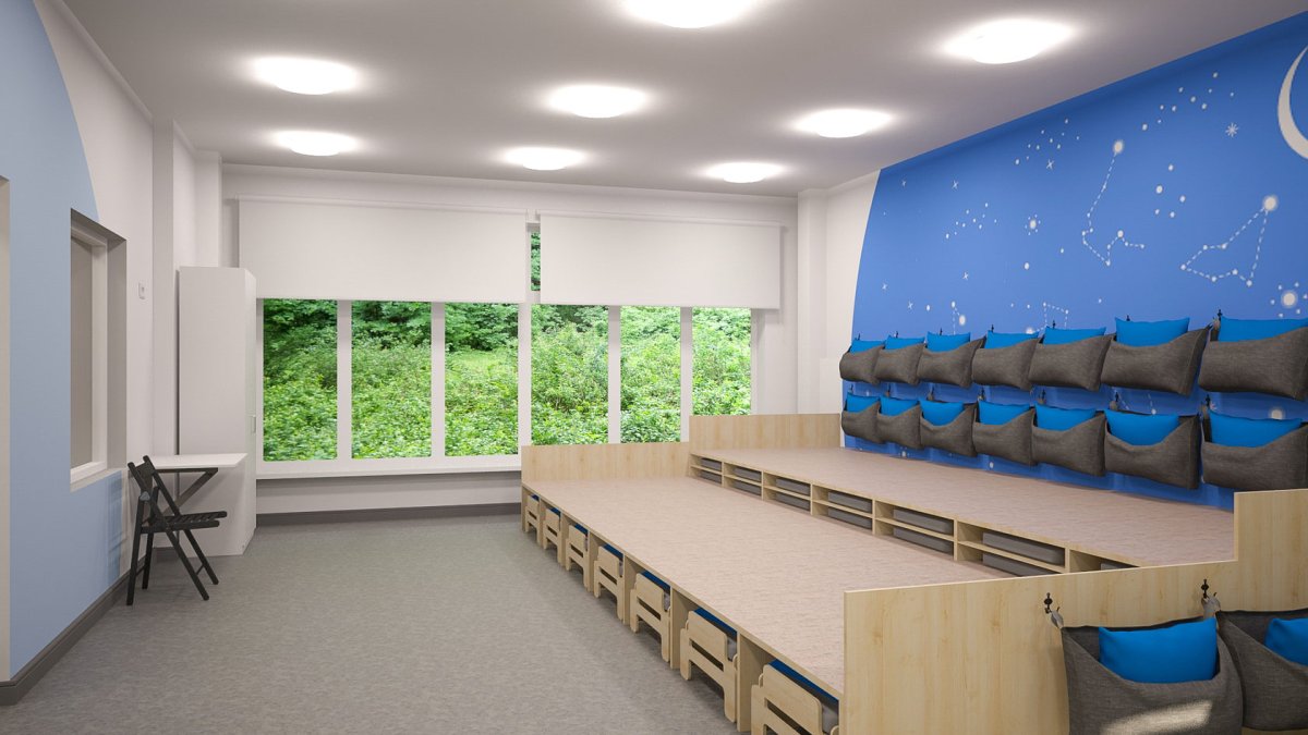 Подиум в детском саду в группе