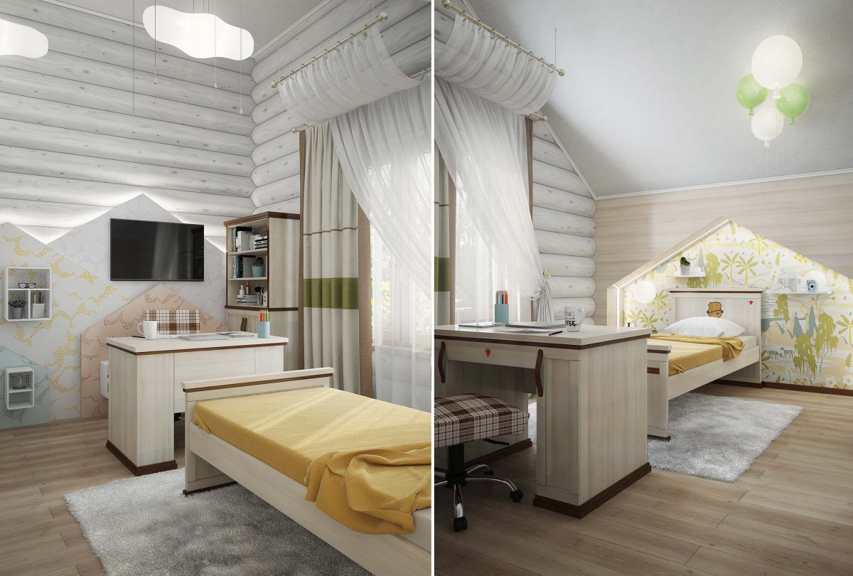 Детская в деревянном доме