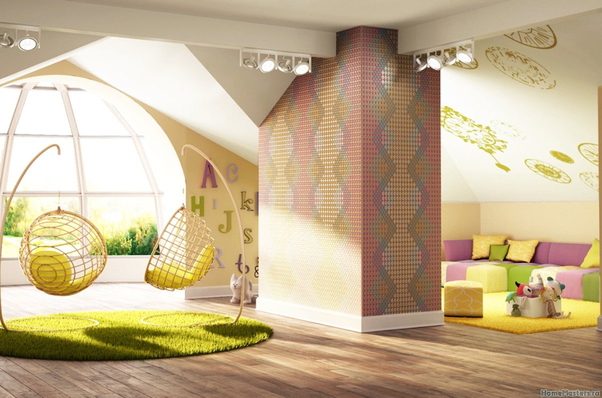 Игровая комната на мансарде