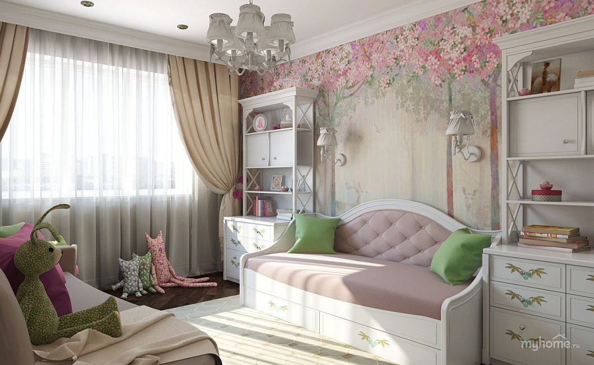 Яркий диван в детскую комнату