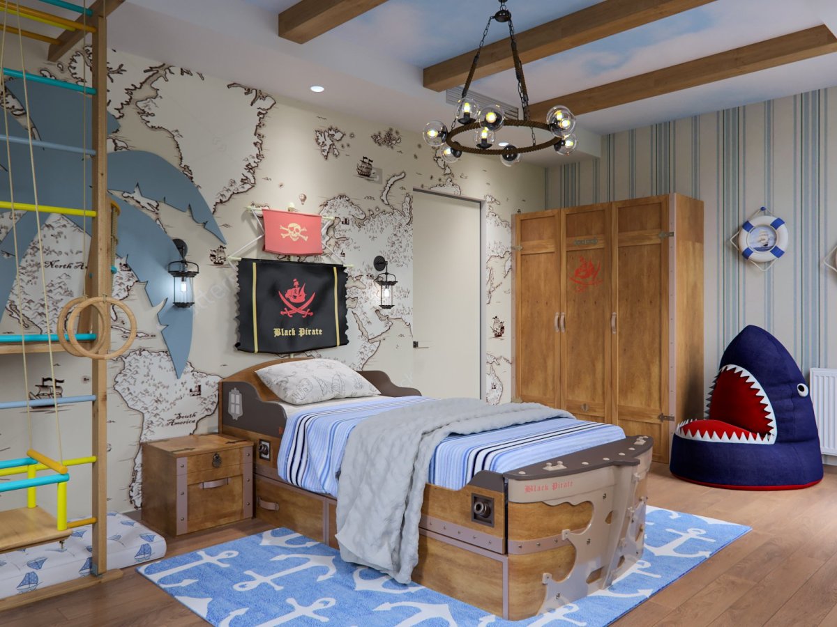Спальня для мальчика в морском стиле
