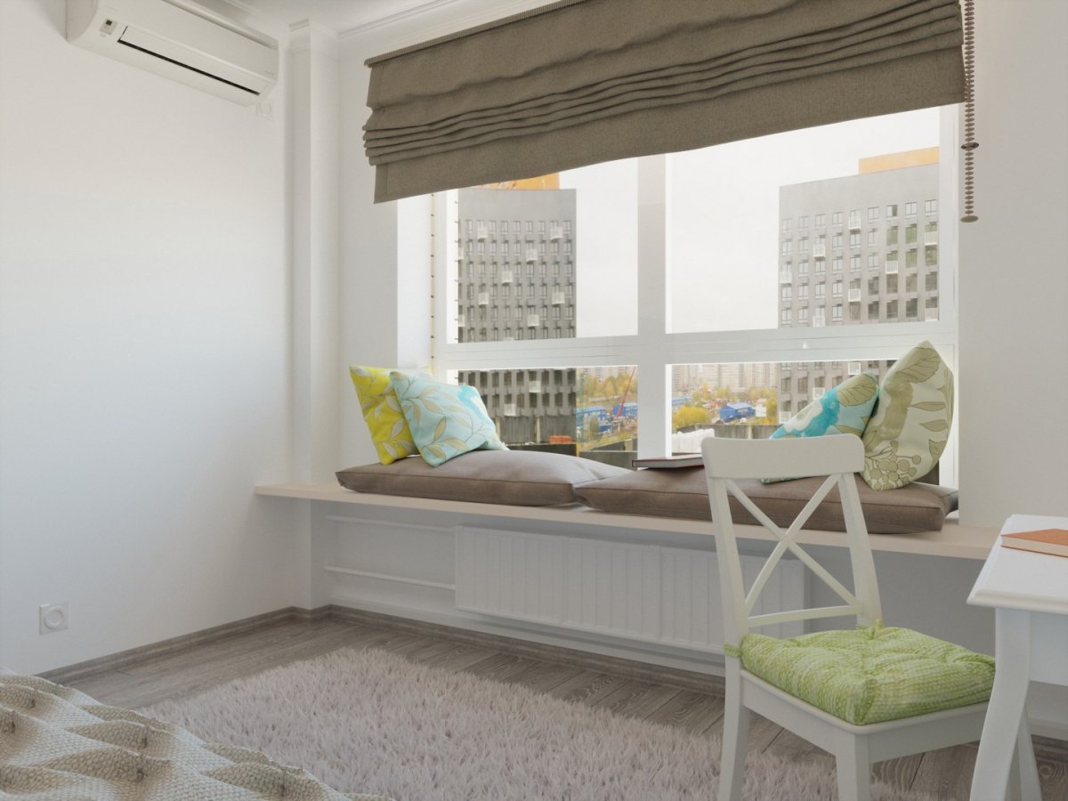 Подоконник скамья