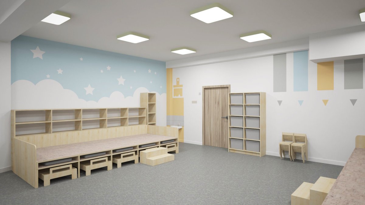 Спальня в детском саду