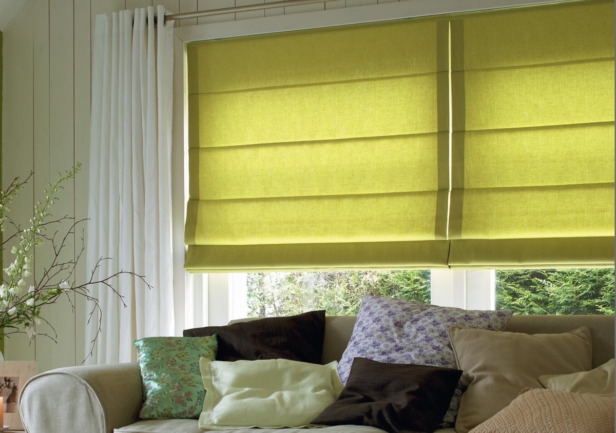 Римская штора желта170 ширина