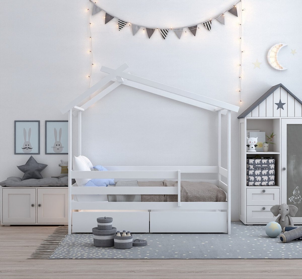 Кровать икеа белая ТИССЕДАЛЬ