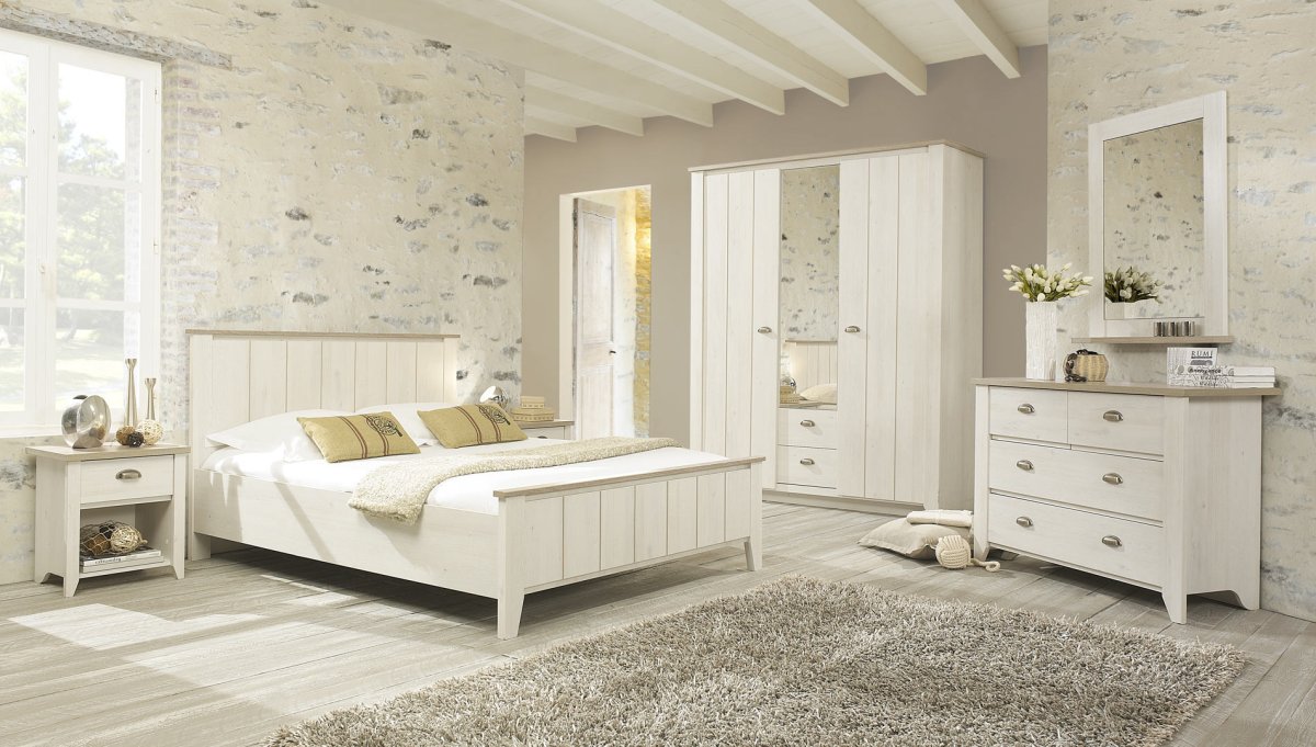 Спальня в стиле Прованс с угловой мебелью фото 12 м