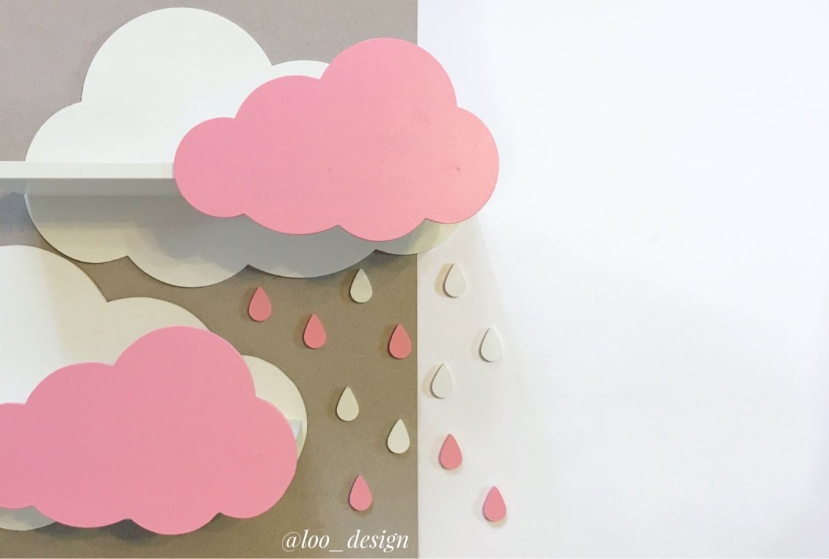 Полочка в детскую комнату облачко