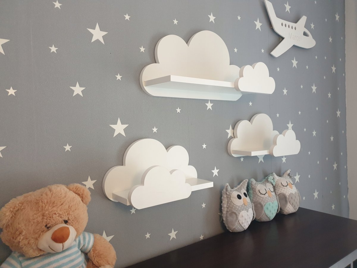 Полка облачко в интерьере