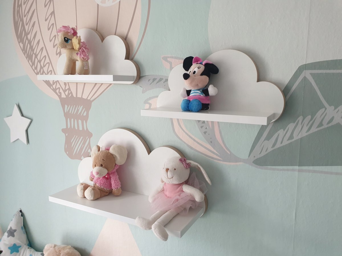 Полка облако в интерьере