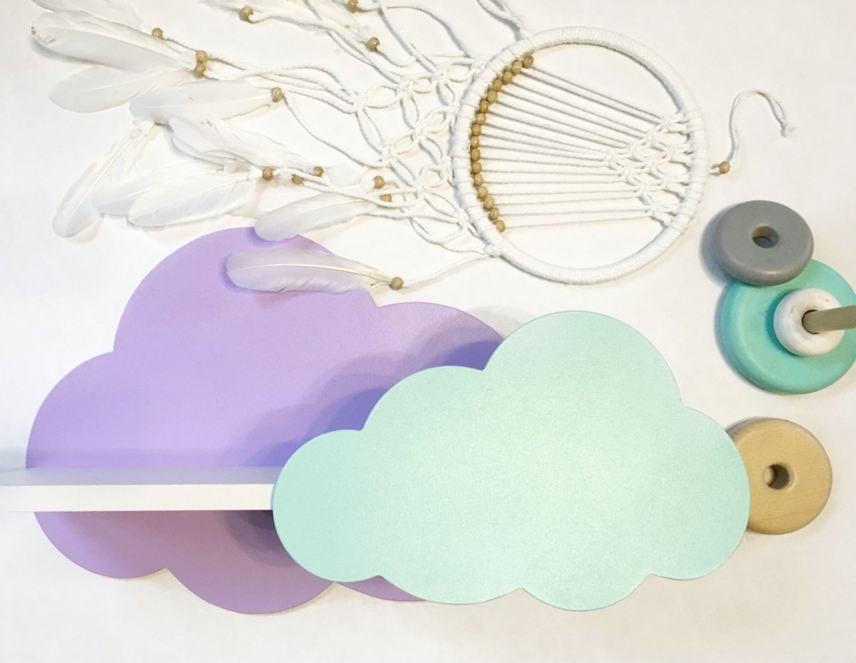 Полочки облака и месяц в детскую