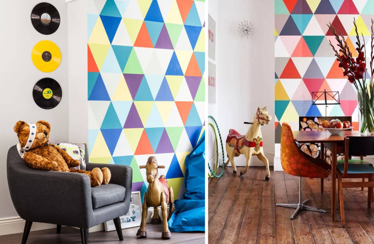 Разноцветная стена