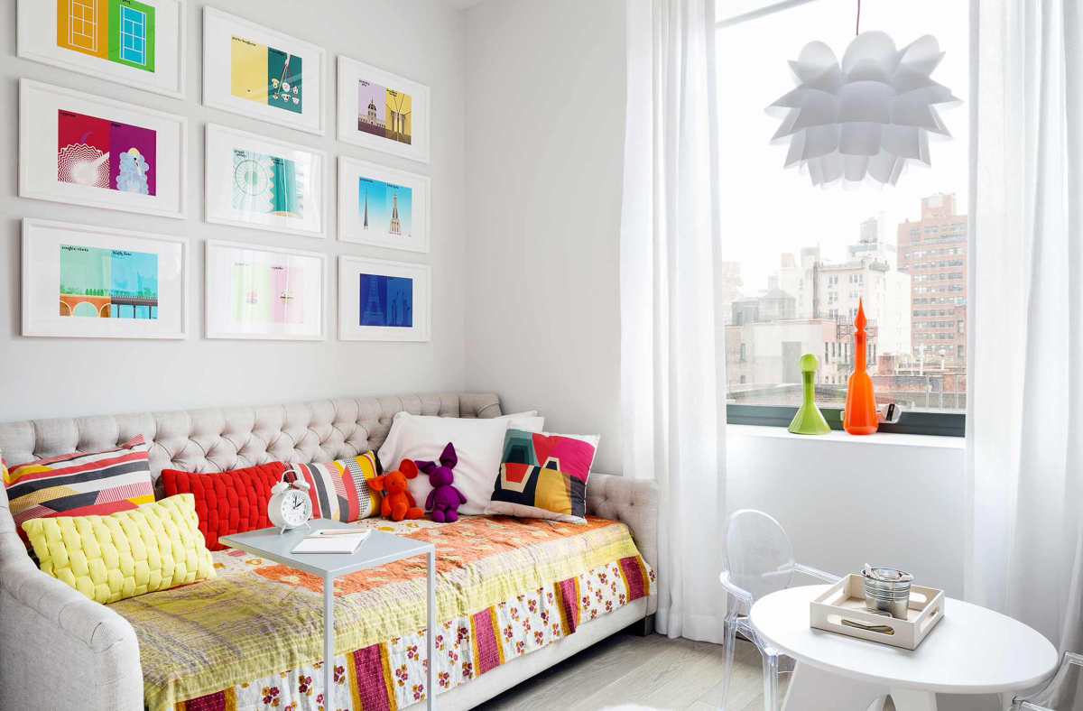 Розовый и бирюзовый в интерьере