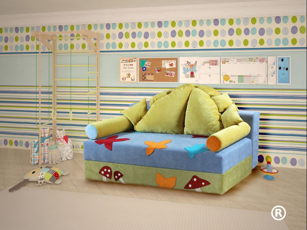 Подушки на диван горчичного цвета