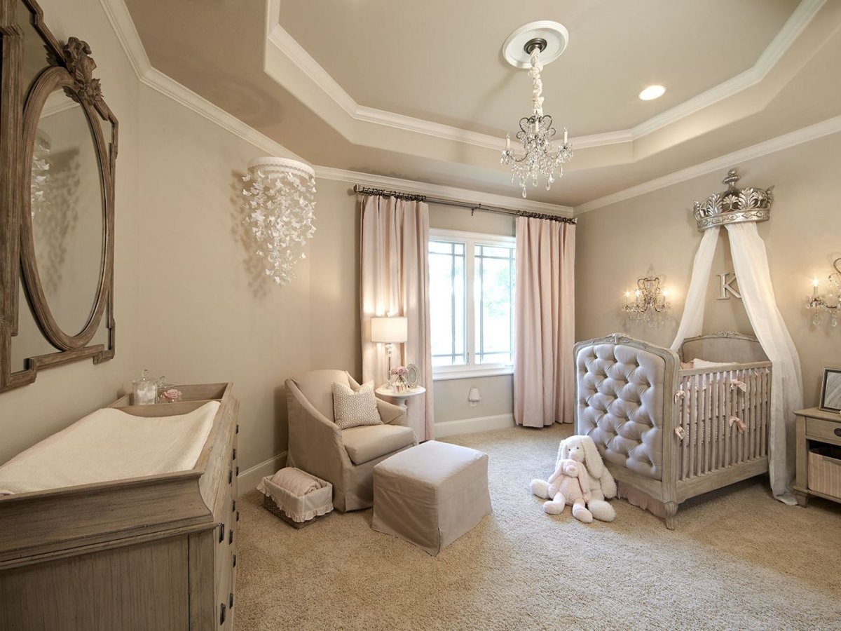 Интерьер детской в пастельных тонах