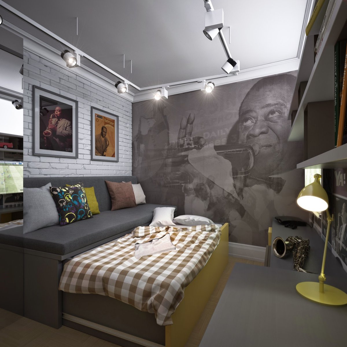 Освещение в комнате подростка