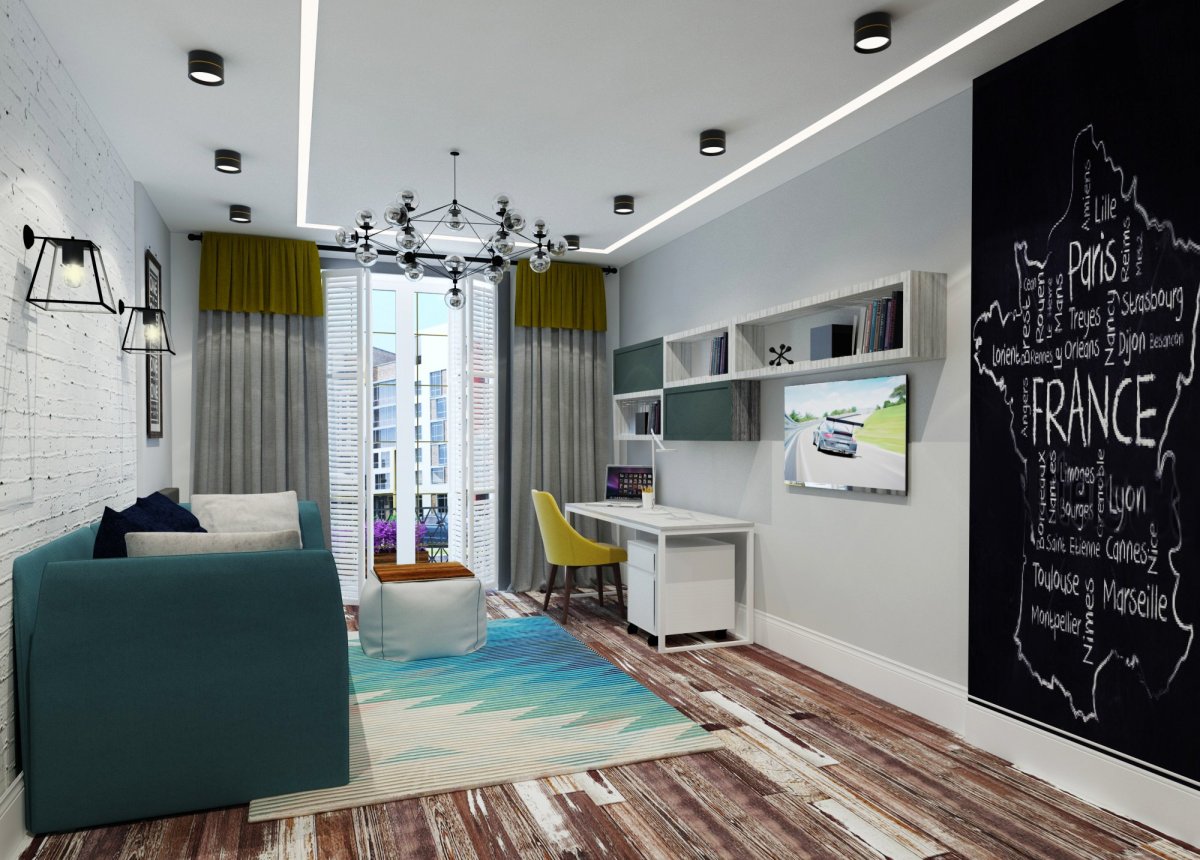 Проект комнаты для подростка мальчика