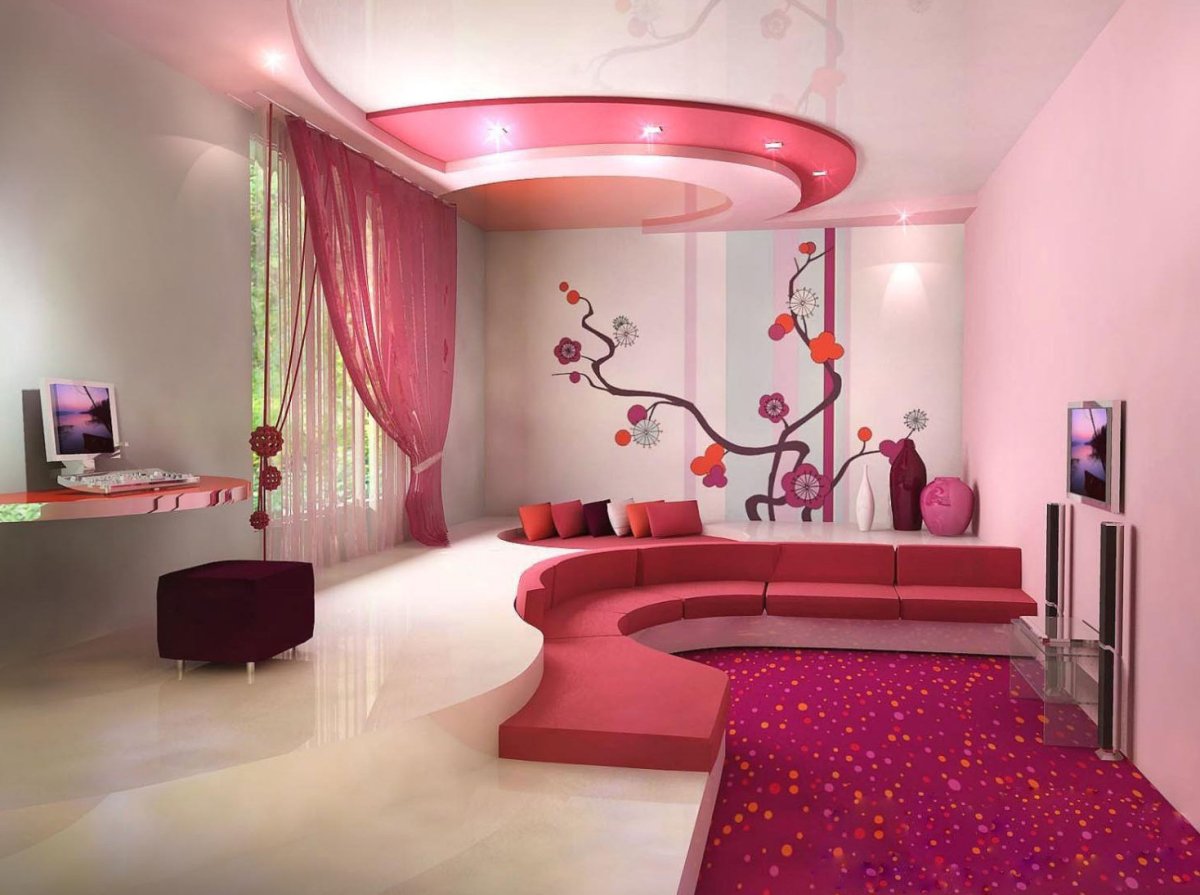 Комната для девочки с подиумом