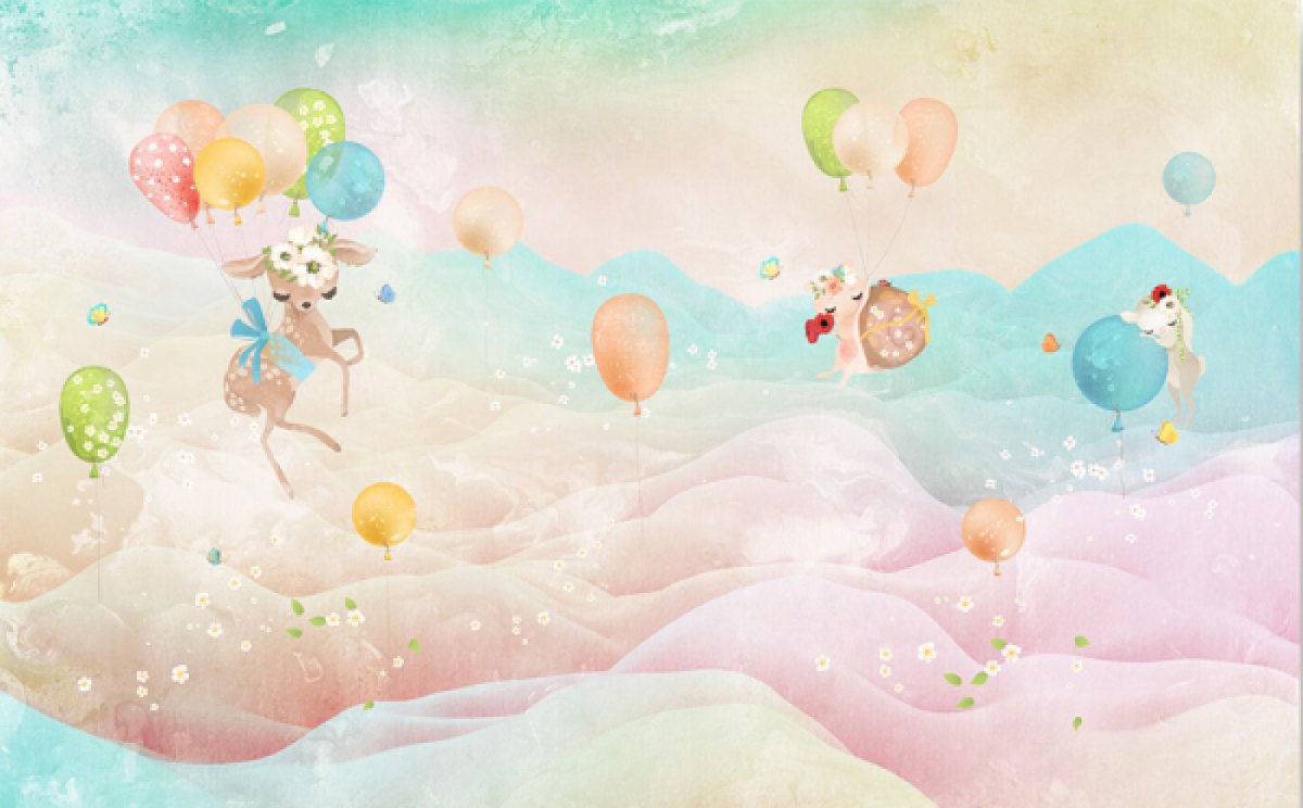 Яркие Акварельные цветы