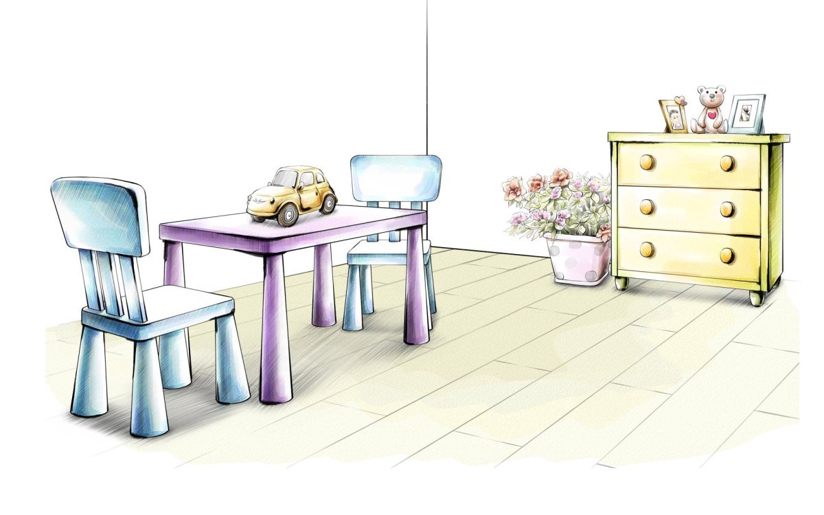 Акварельная роспись стен