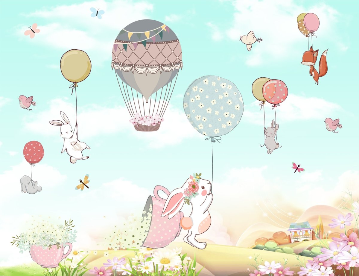 Фотообои детские воздушные шары